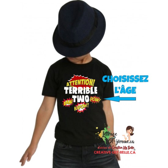 T-SHIRT TERRIBLE TWO, FOUR ?, CHOOSE 3421